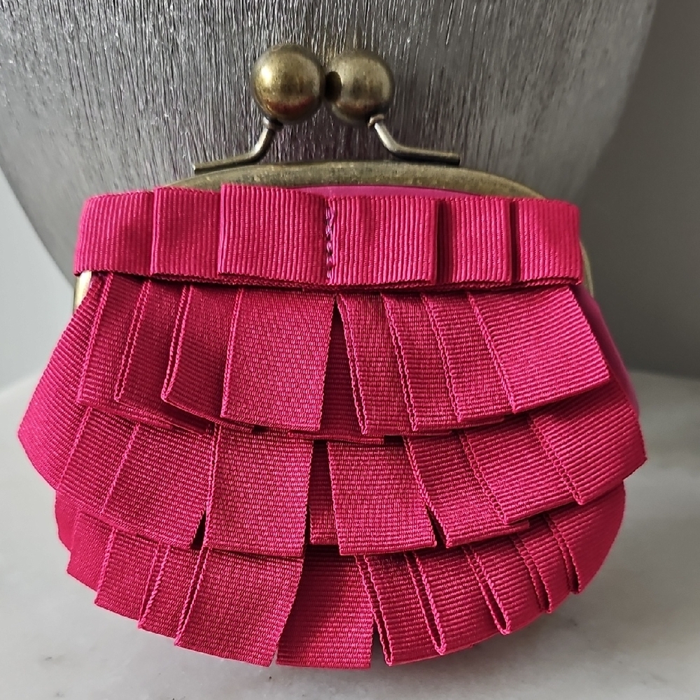Vera Wang Fuchsia Ribbon Clutch